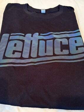 Lettuce Band Black Short Sleeve Logo Tee - iridescent